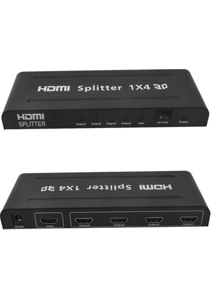 Ayırıcı 1'i 4 Çıkışlı 3D 4K 1080P HDMI Uyumlu Bölücü Ab Tak (Yurt Dışından)