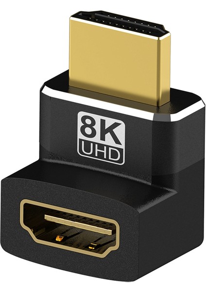 8k HDMI Uyumlu 270 Derece Sağ Açılı Adaptör Erkek - Dişi (Yurt Dışından)