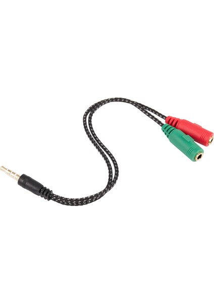 Pc Için 1 Adet Kablo Adaptörü 2'si 1 Arada Splitter 4 Kutuplu 3.5mm Ses Kablosu (Yurt Dışından) fırsatları