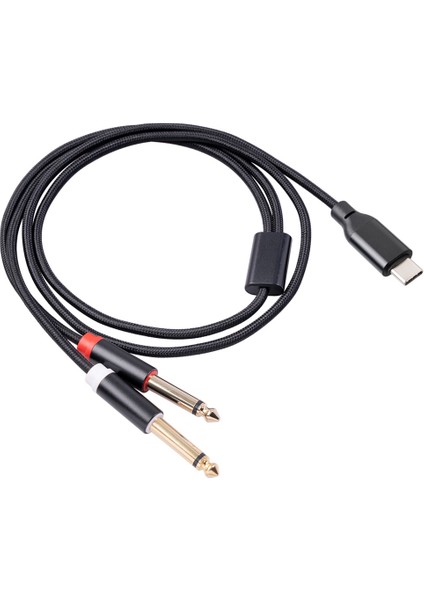 USB C - Çift 6.35MM Ses Stereo Kablosu Tip C - Çift 6.35MM, 1 Metre (Yurt Dışından)