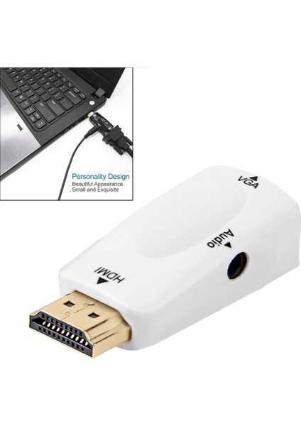 1080P HDMI Erkek - VGA Dişi Dönüştürücü, Ses Çıkışı N3 Beyaz (Yurt Dışından) indirimleri