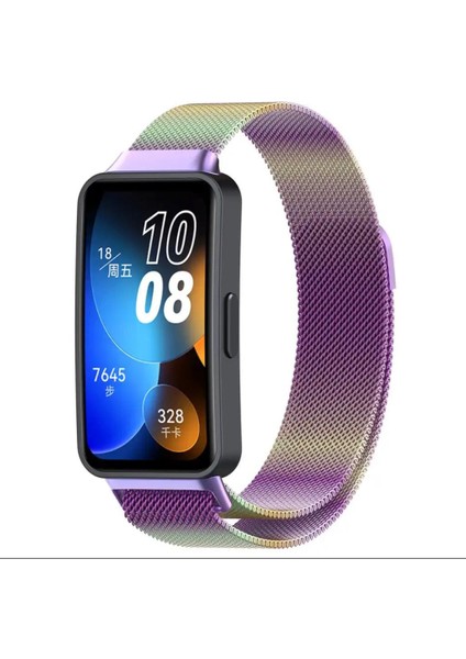 Huawei Band 8 Kordon Metal Mıknatıslı Hasır Kayış