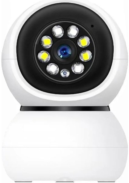 Ip Wifi 360° 1080P Güvenlik Kamerası Gece Görüşlü LED Işıklı Alarmlı Kamerası Panda Kılıflı