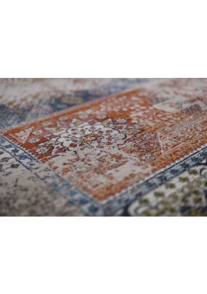 Almoss 7 24 4130A Mavi Makine Halısı