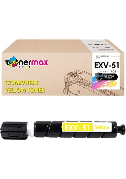 Canon C-Exv-51 Muadil Toner - Sarı / IR-C5535 / IR-C5540 / IR-C5550 / IR-C5560 / IR-C5750