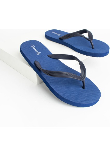 Erkek Rahat Parmak Arası Lacivert Plaj Terliği Flipflop