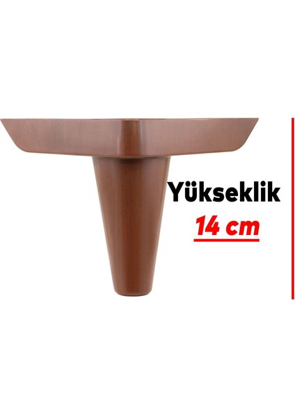 Aspen Lüks Mobilya Kanepe Koltuk Tv Ünitesi Baza Ayağı Ayakları 14 Cm Ahşap Desenli Ayak 4 (Adet)