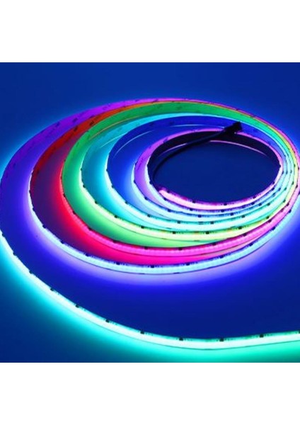 12V 8mm Esnek Cob Şerit LED Rgb 768 Ledli IP20 5m