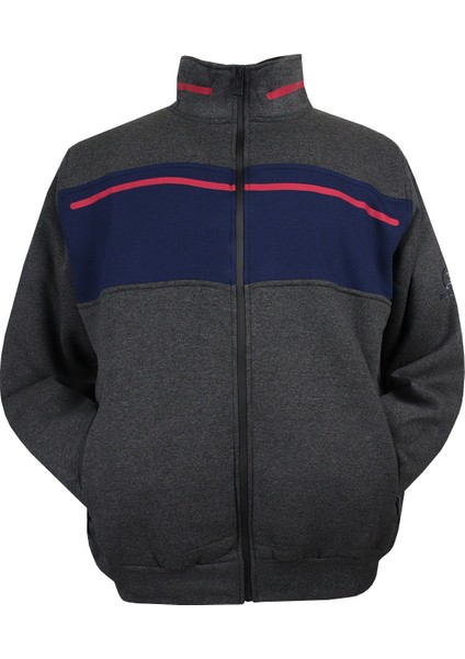 Büyük Beden Erkek Sweat Dekons Antrasit 3 Iplik