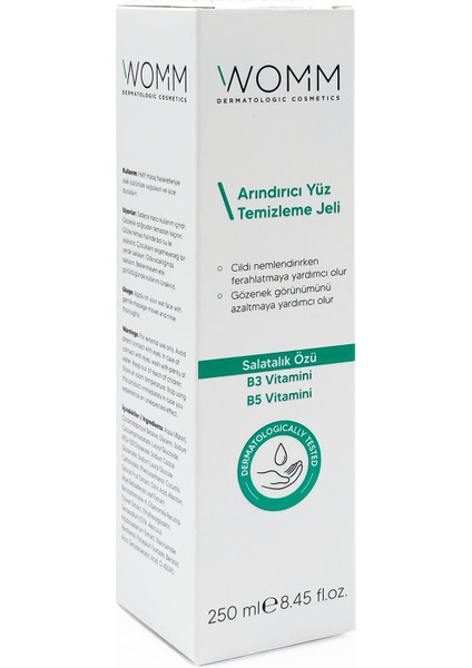 Dermatologic Cosmetics Arındırıcı Yüz Temizleme Jeli - Gözenek Küçültücü, Nemlendirici, Ferahlatıcı Etki 250 ml