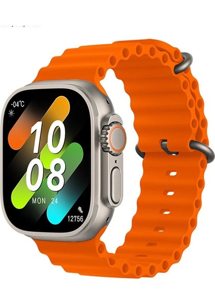 H11+ Ultra Watch 8 Pusula Nfc Siri Vidalı Kordon Bluetooth Arama Özellikli Akıllı Saat H11 Series