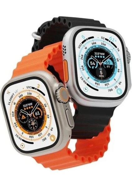 H11+ Ultra Watch 8 Pusula Nfc Siri Vidalı Kordon Bluetooth Arama Özellikli Akıllı Saat H11 Series