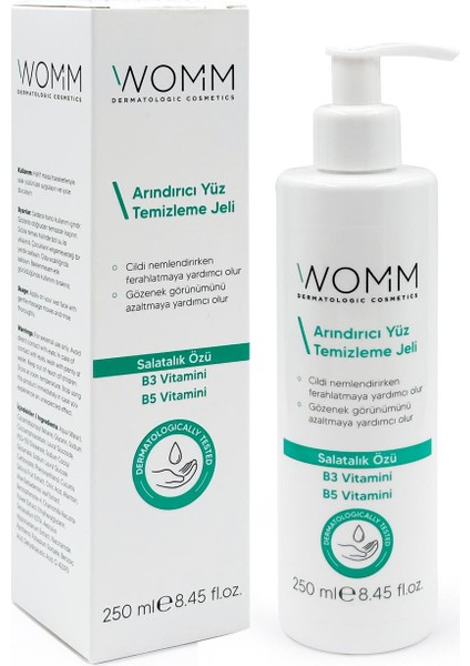 Dermatologic Cosmetics Arındırıcı Yüz Temizleme Jeli - Gözenek Küçültücü, Nemlendirici, Ferahlatıcı Etki 250 ml