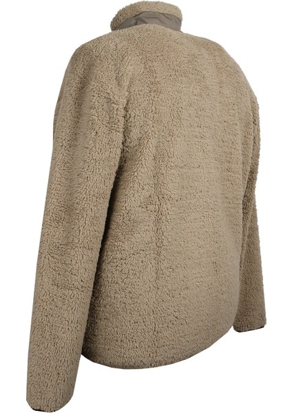 Erkek Büyük Beden Dik Yakalı Pelüş Sweat Bej modelleri