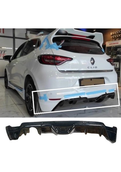 Renault Clio 5 Arka Ek 2019 2020 2021 2022 Mat Siyah Plastik