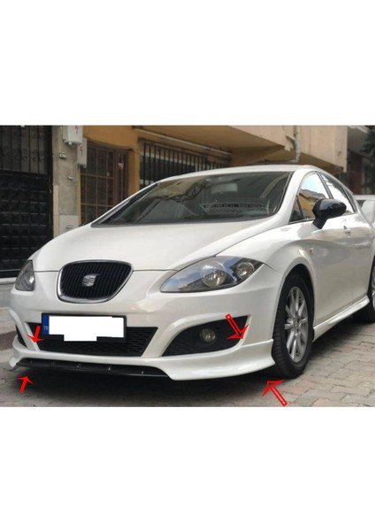Seat Leon Mk2.5 Ön Ek Makyajlı Kasa 2009 2010 2011 2012 Mat Siyah Plastik Ön Karlık