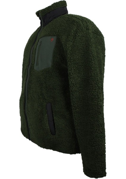 Erkek Büyük Beden Dik Yakalı Peluş Sweat Haki Yeşil fiyatları
