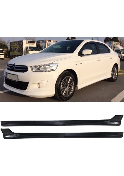 Citroen C Elysee Yan Marşpiyel Seti 2012 - 2022 Mat Siyah Plastik 2 Adet