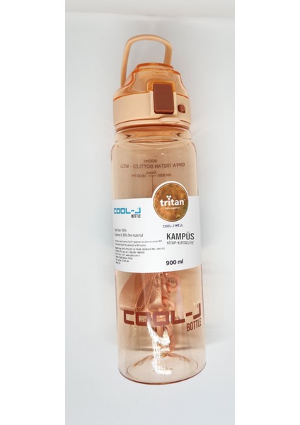 Cool-J Well 900ML Soft Turuncu Askılı Kilitli Tritan K7559 Matara fiyatları