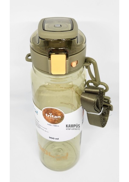 Cool-J Well 900ML Yeşil Askılı Kilitli Tritan K7560 Matara fiyatları