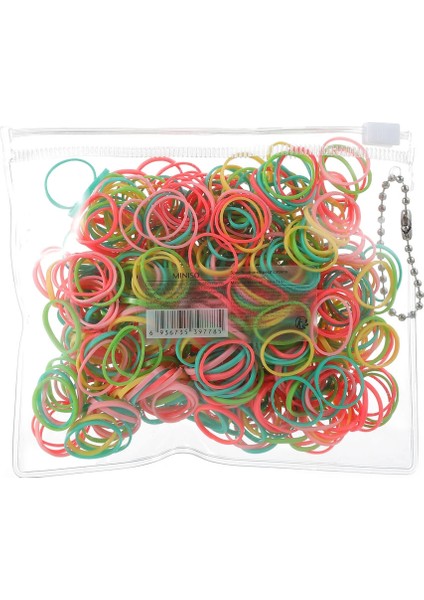 Şeffaf Taşıma Çantalı Minik Saç Lastiği - Renkli (500 Adet) modelleri