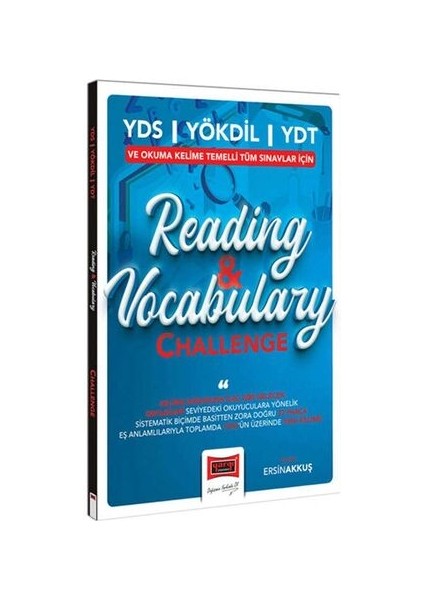 Yargı Yayınevi 2023 YDS YÖKDİL YDT ve Okuma Kelime Temelli Tüm Sınavlar Için Reading And Vocabulary Challenge