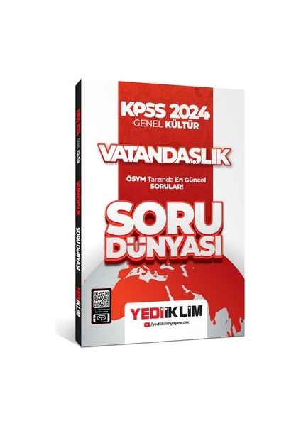 Yediiklim Yayınları KPSS 2024  Genel Kültür Vatandaşlık Soru Dünyası