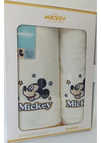 Banyo Seti Dısney Mıckey Mouse Star Krem