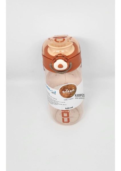 Cool-J Hold 520ML Kahverengi Askılı Kilitli Tritan K7553 Matara