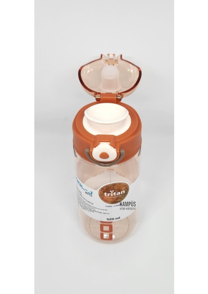 Cool-J Hold 520ML Kahverengi Askılı Kilitli Tritan K7553 Matara