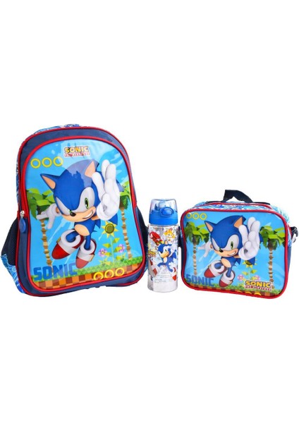 Erkek Çocuk Ilkokul Çantası Seti / Ellaboni Sonic Okul Çantası Seti