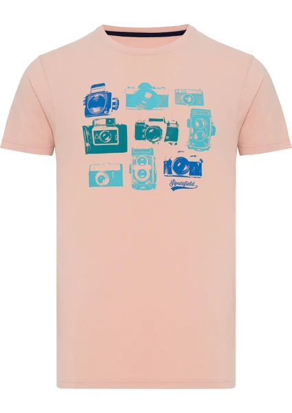 Routefield Timer Pembe Erkek T-shirt RFTIMER23-POW