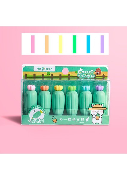 Mini Fosforlu Kalem 6'lı Paket (Yurt Dışından)