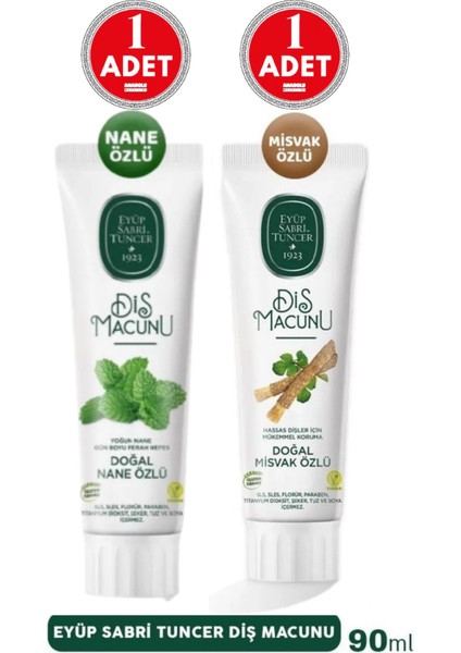Diş Macunu Nane ve Misvak Özlü 90 ml