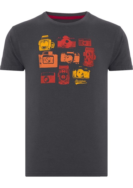 Timer Antrasit Erkek T-shirt RFTIMER23-23292