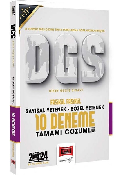 2024 DGS Sözel Sayısal Bölüm Tamamı Çözümlü Fasikül 10 Deneme