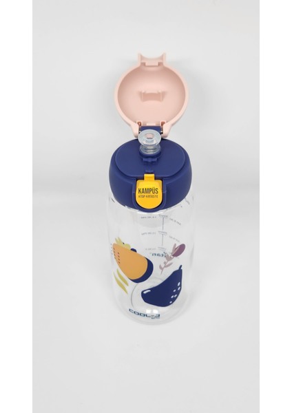 Cool-J Medium 600ML Mavi-Pembe Kilitli Tritan K7549 Matara