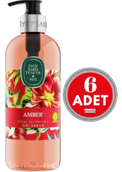Amber Sıvı Sabun 500 ml x 6 Adet