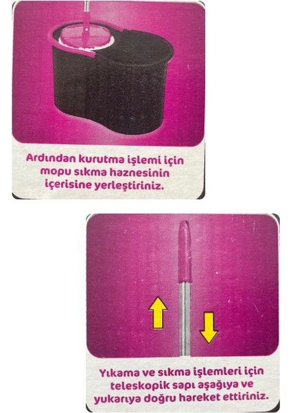 Black Edition Otomatik Temizlik Seti - Kova Mop Seti