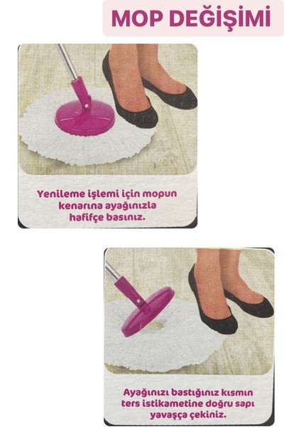 Black Edition Otomatik Temizlik Seti - Kova Mop Seti