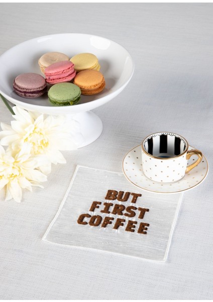 But First Coffee - Kokteyl Peçetesi