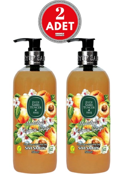 Malatya Kayısı Çiçeği Sıvı Sabun 500 ml x 2 Adet