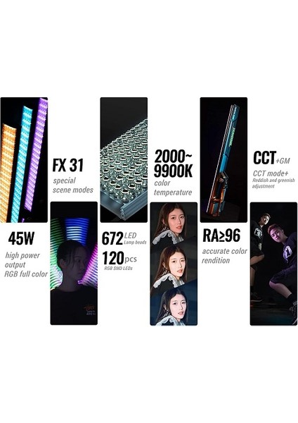 YN660LED 2000-9900K Rgb LED Işık