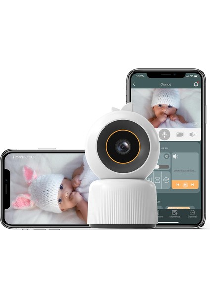 3mp Hd Akıllı Kameralı ve Sesli Bebek Monitörü