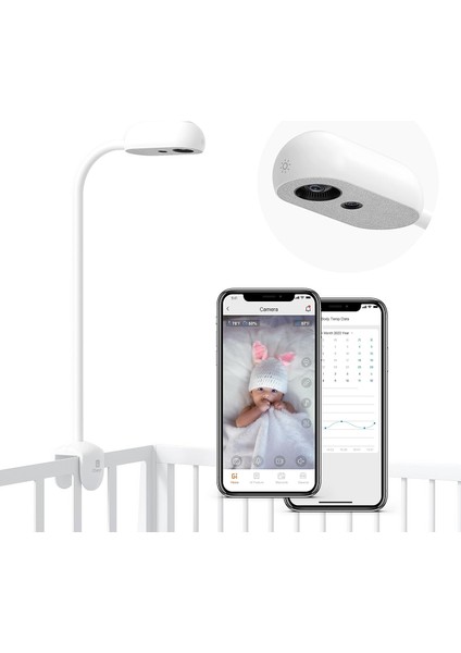 Akıllı Bebek Monitörü ve Klipsli Montaj-Hd Kamera ve Ses