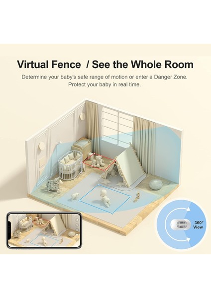 Akıllı Bebek Monitörü Wifi-Cca3-W- Duvar Montajı