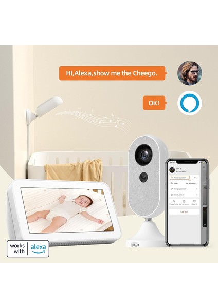 Akıllı Bebek Monitörü Wifi-Cca3-W- Duvar Montajı