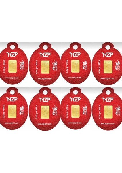 0.10 Gram 24 Ayar Altın - 8 Adet