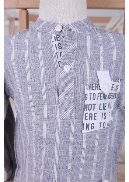 Babyhola Hakim Yaka Gömlek Kot Pantolon Erkek Bebek Çocuk Alt Üst Spor Takım Elbise 2143 modelleri