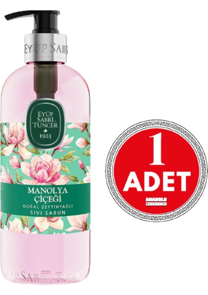 Doğal Zeytinyağlı Sıvı Sabun Manolya Çiçeği 500 ml
